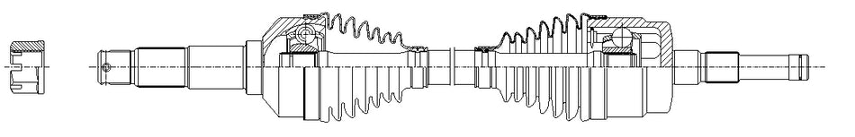 GSP HD XTV CV Axle Assembly P/N 4103026